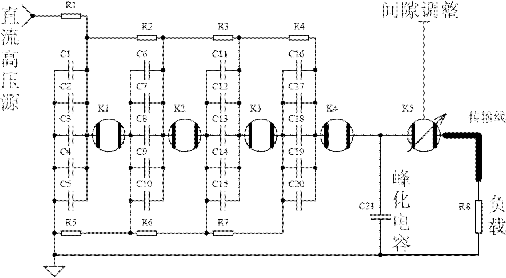 Full-automatic intelligent strong fast-rise electromagnetic pulse generating device