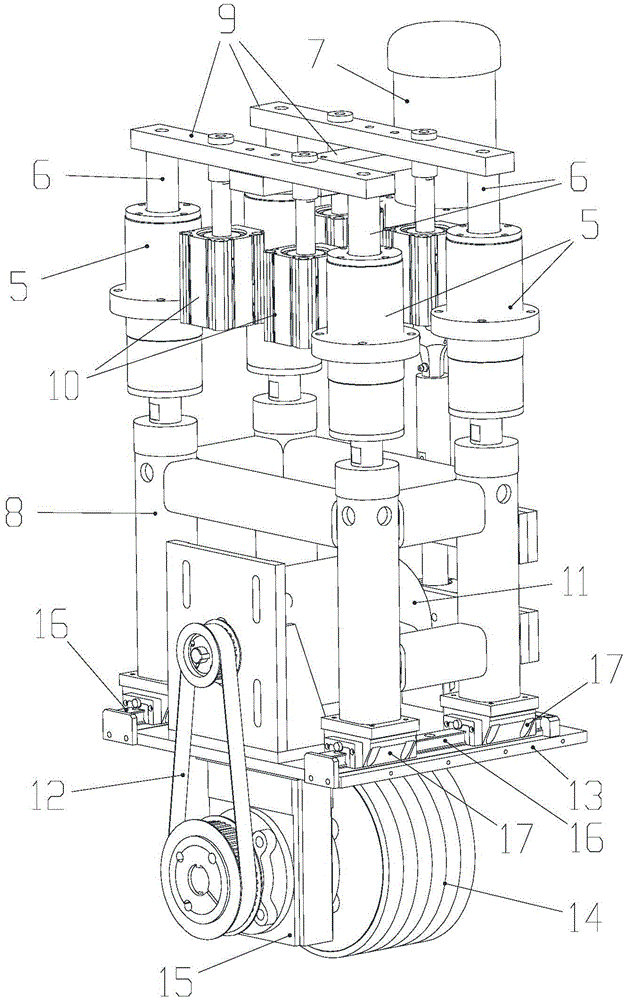 Outer surface flexibility polishing device of motor rotor