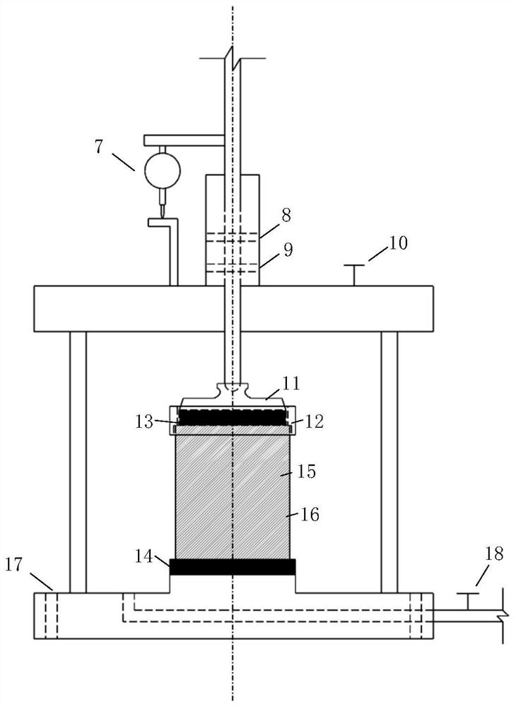 A test system and method for simulating deformation of dam body soil during water level rise and fall