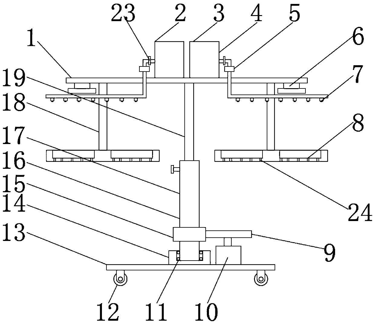 Multifunctional garden waterlogging prevention flower shelf