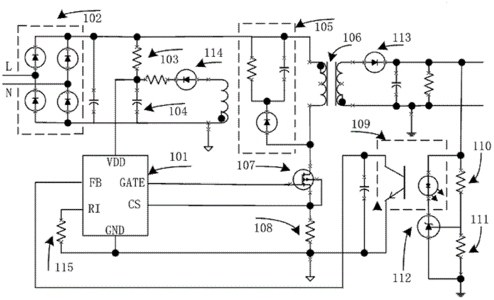 A pulse width modulation switching power supply controller and switching power supply