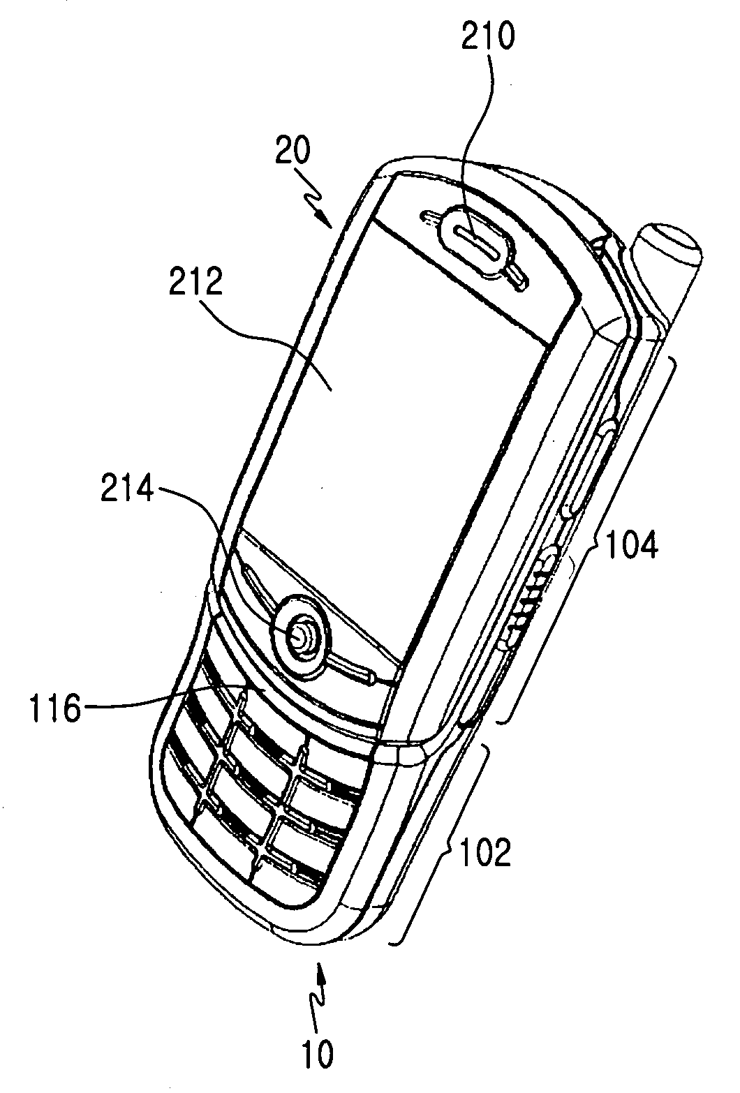 Swing-type portable communication apparatus