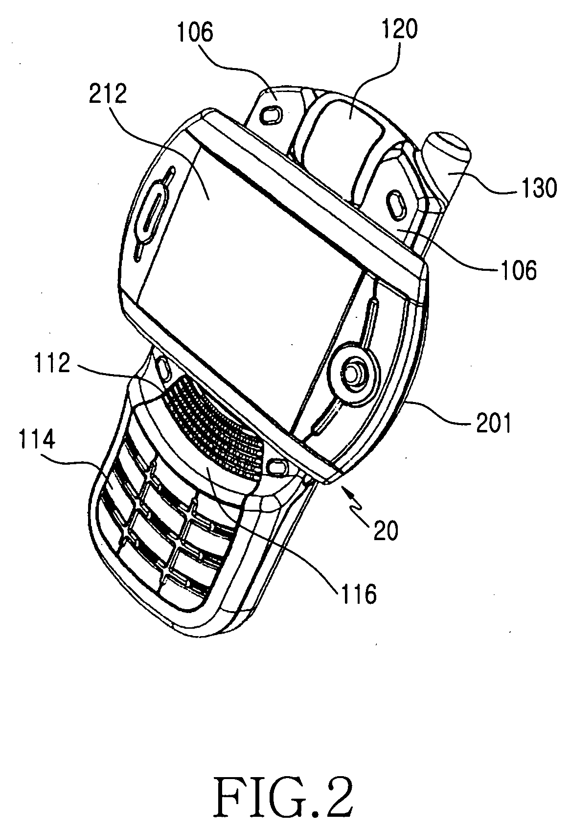 Swing-type portable communication apparatus