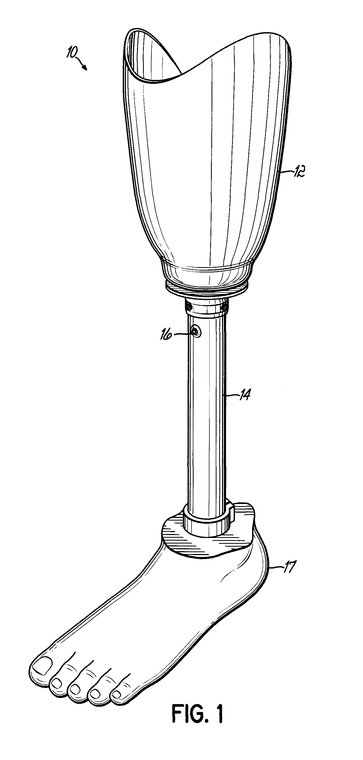 Prosthetic device utilizing electric vacuum pump