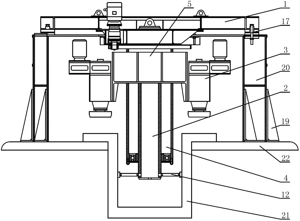 Marine large-size plane milling device and machining method thereof