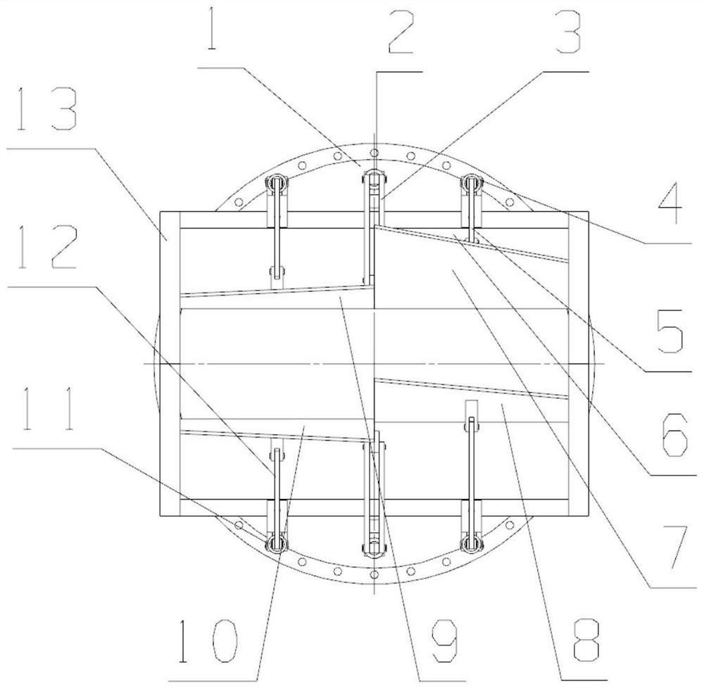 Binary vectoring nozzle capable of achieving rolling function