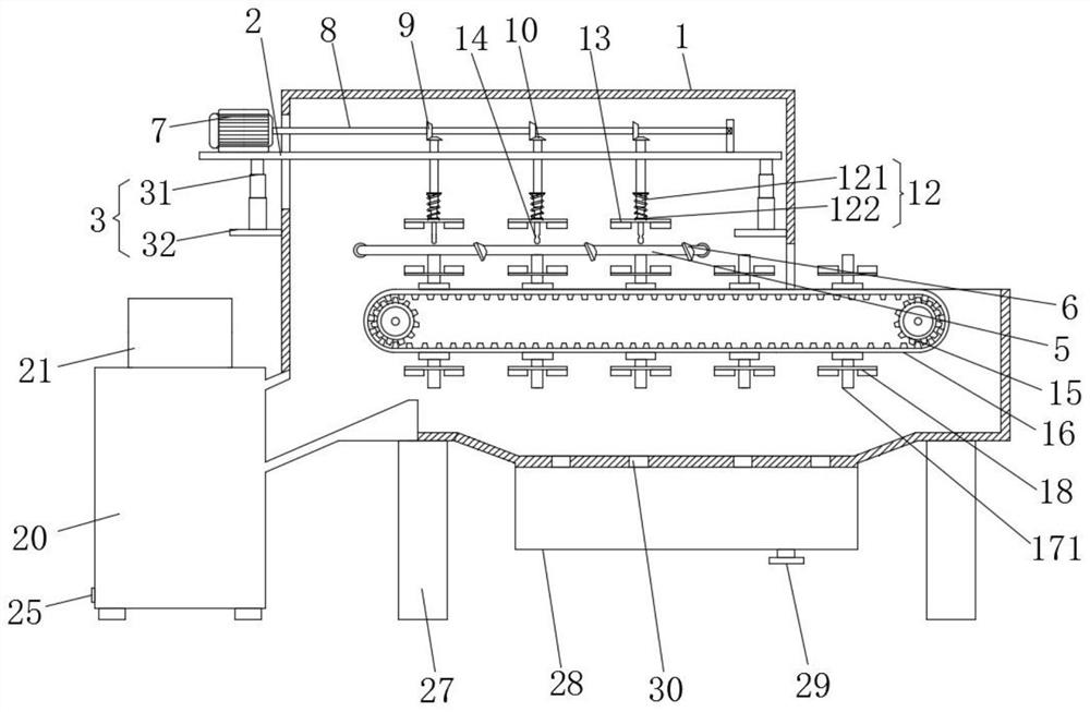 Mechanical gear cleaning device and operation method thereof