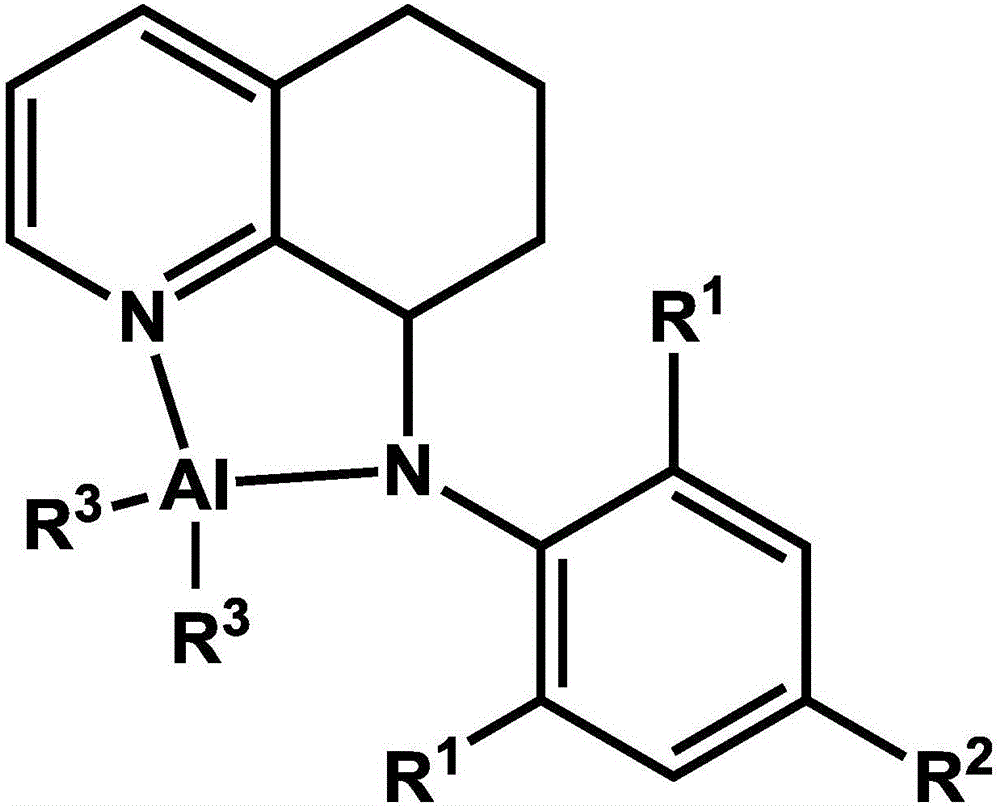 8-N-arylamine-hydrogenation quinoline complexation aluminum alkyl compound and preparation method and application thereof