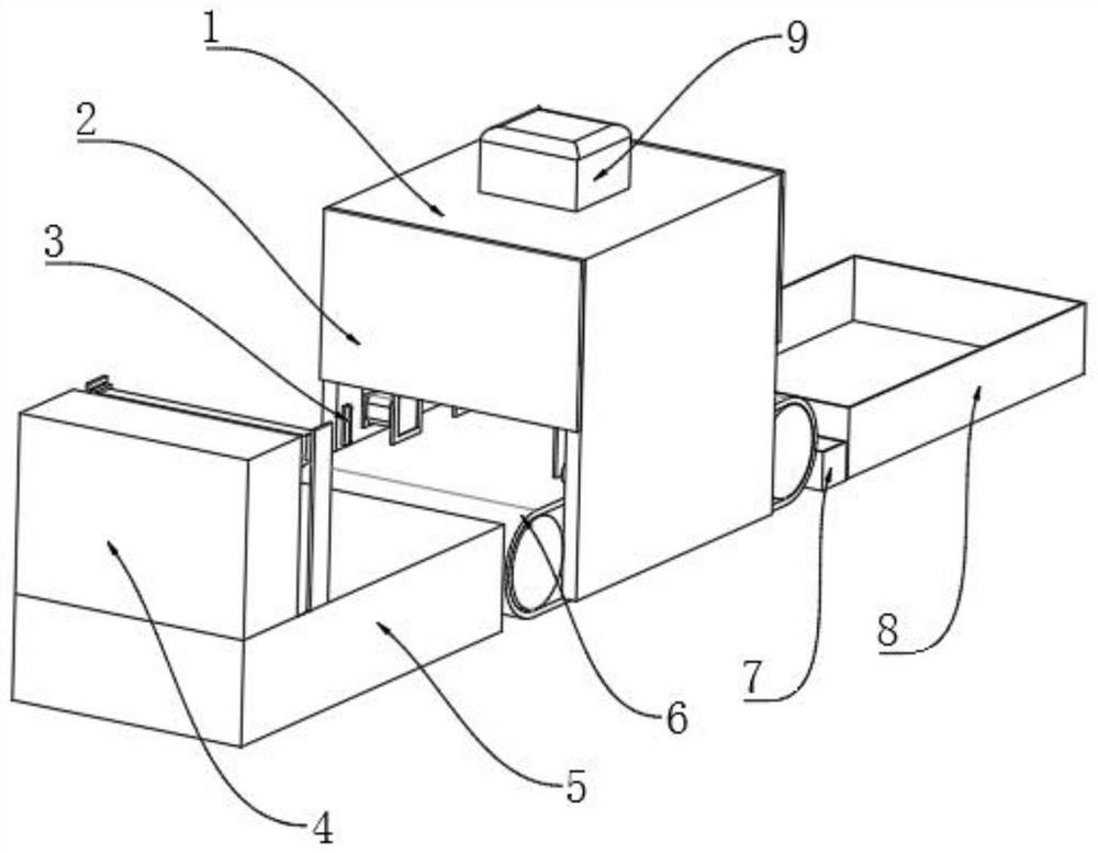 Profile forming device with shearing function