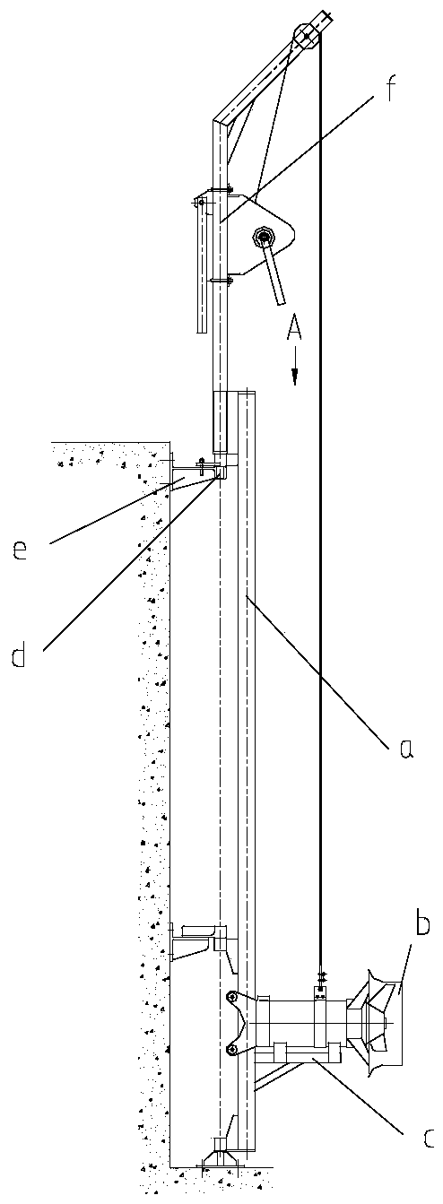 Adjustable submarine agitator installation device