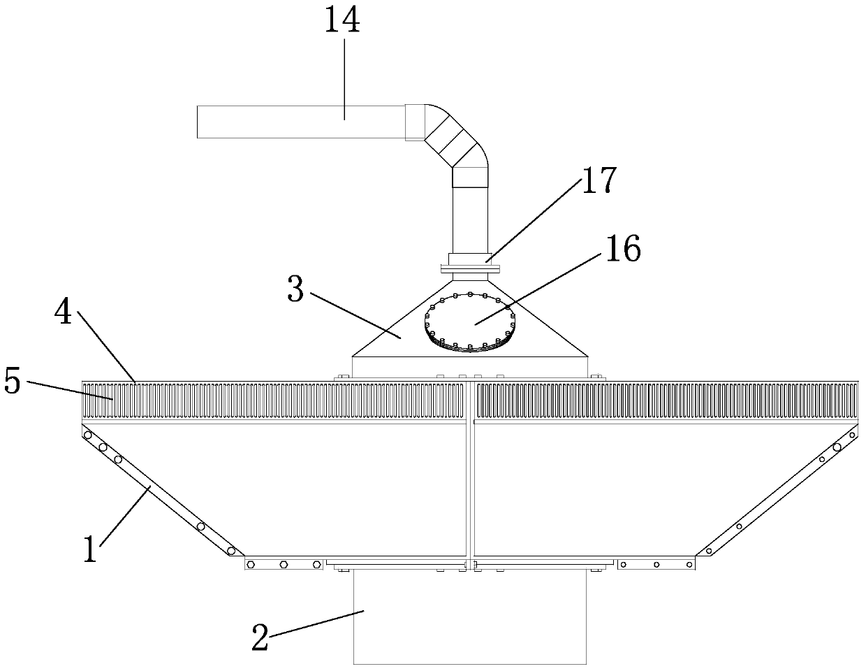 A suspension device capable of separating soluble organic waste in mariculture