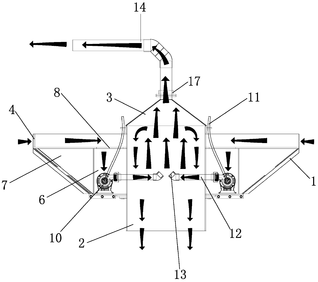 A suspension device capable of separating soluble organic waste in mariculture