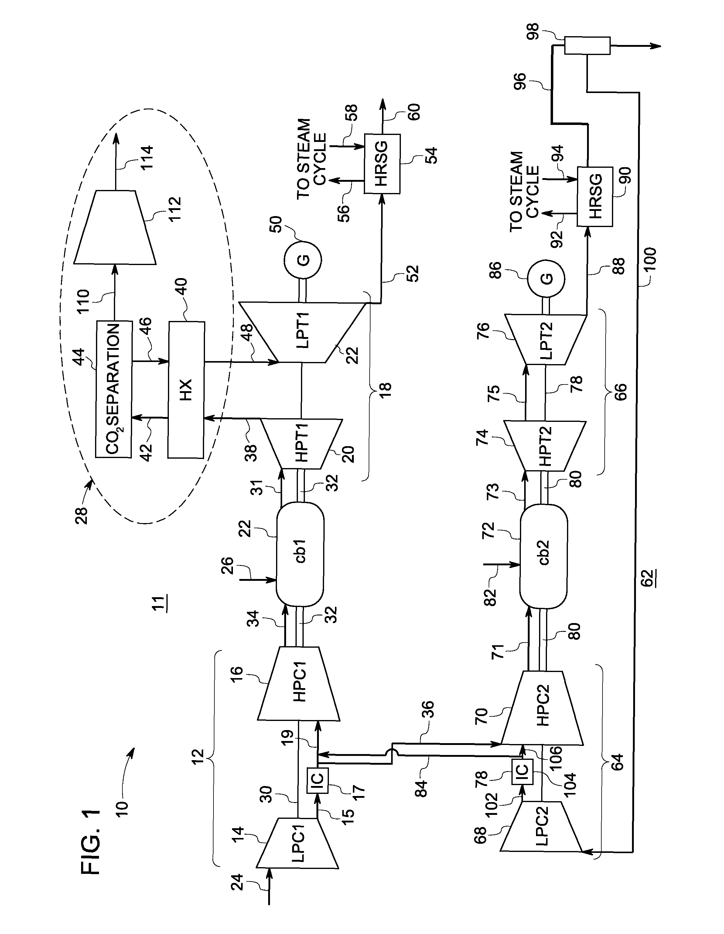 Systems and methods for power generation with carbon dioxide isolation