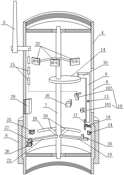 Integrated apparatus with electricity verification and electric discharge functions