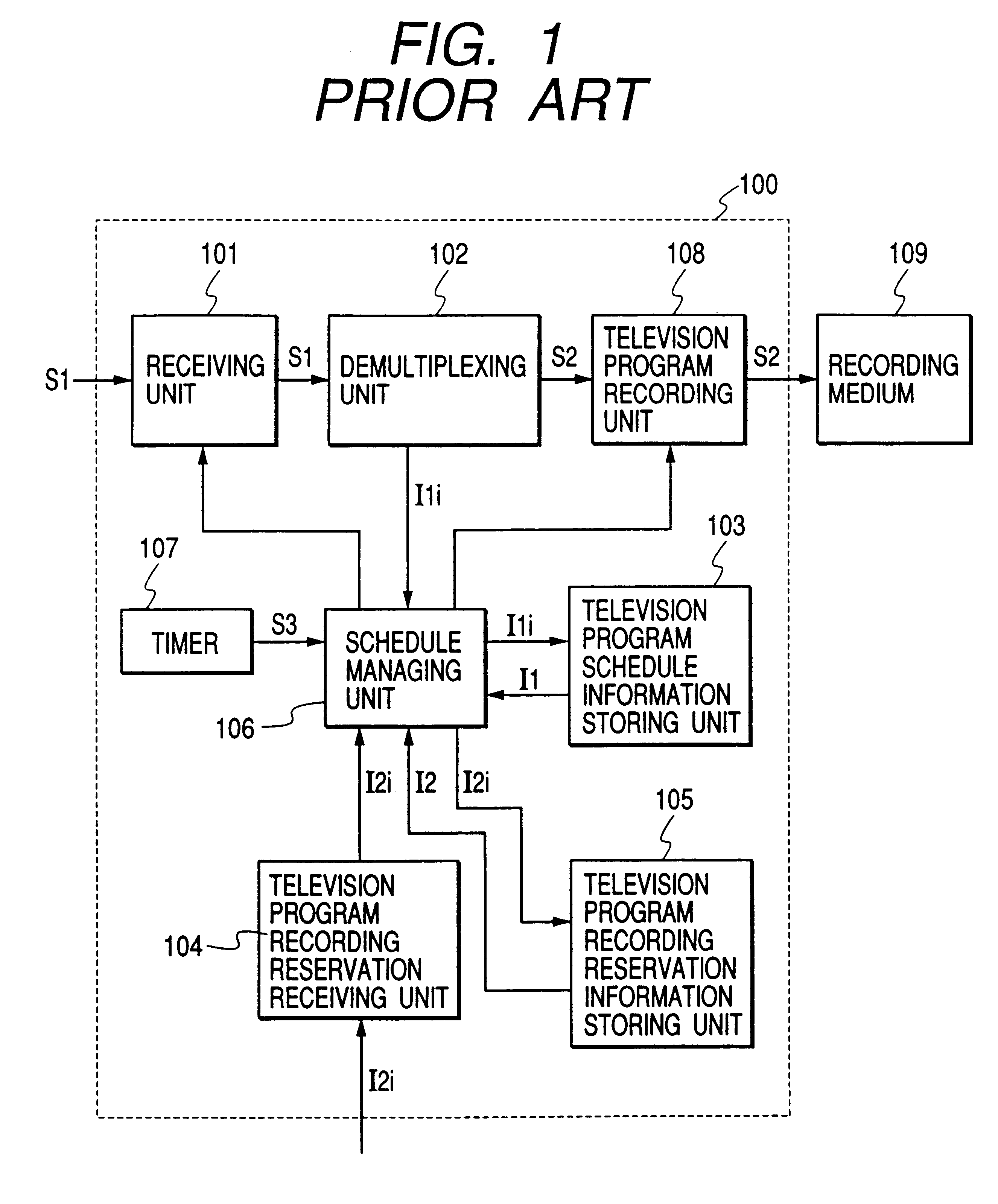 Television program recording reservation apparatus