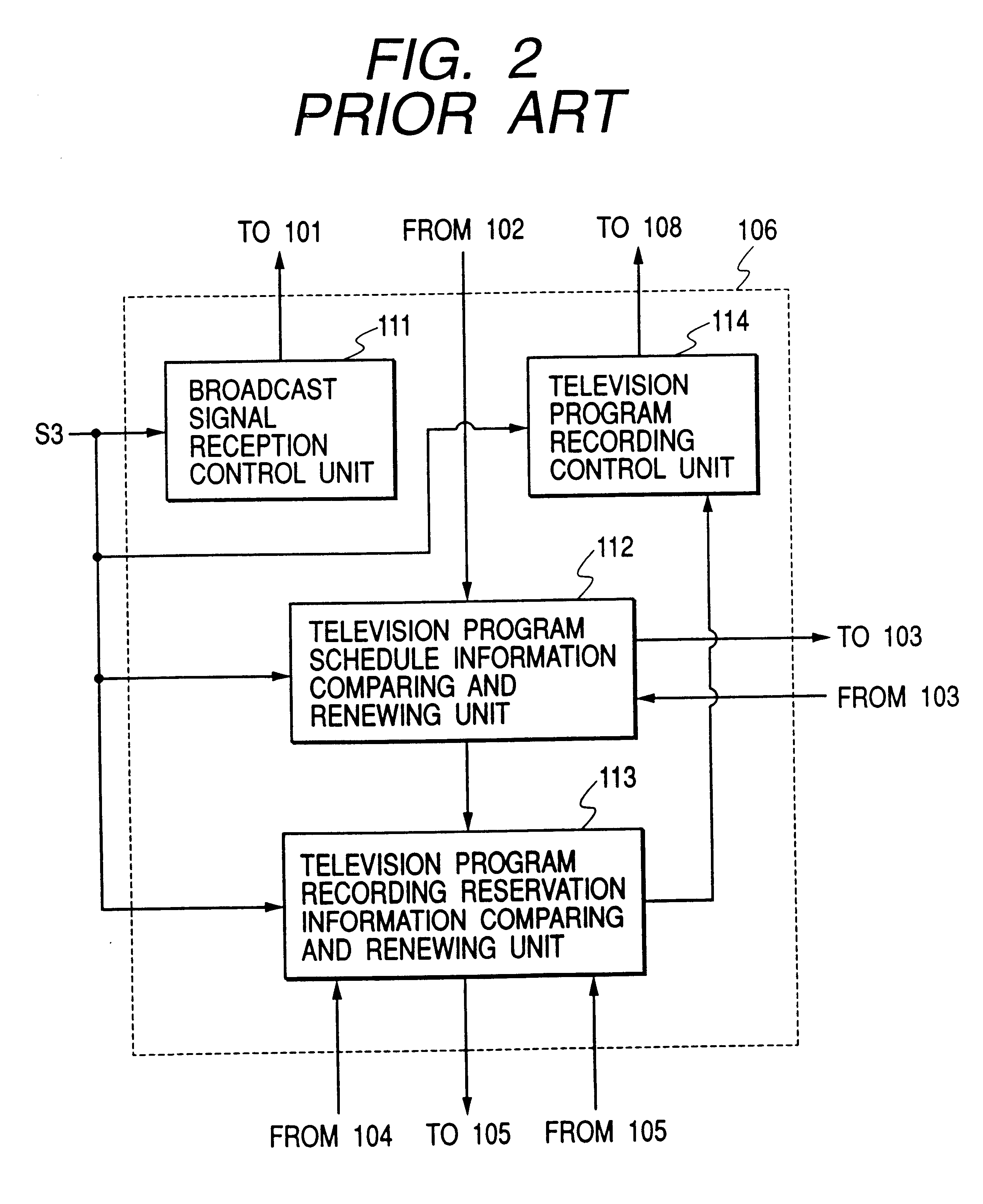 Television program recording reservation apparatus