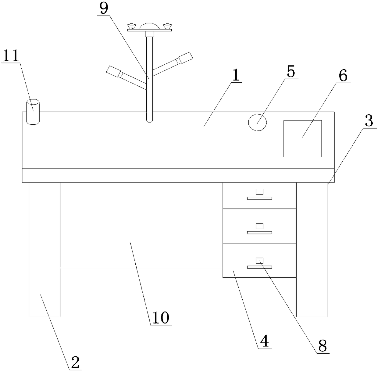 Table lamp energy conservation based energy-saving and environment-friendly office table