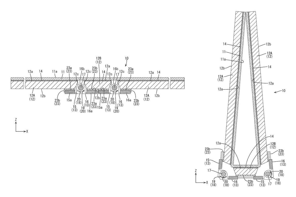 Flexible display device with stoppable hinge