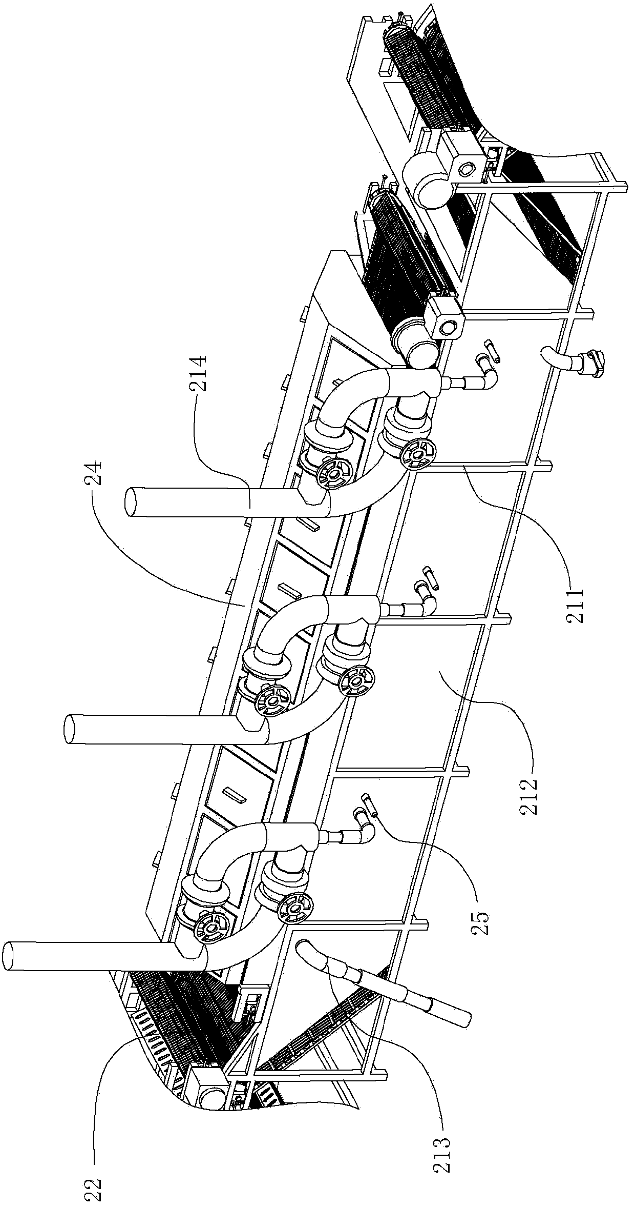 Automatic cleaning and sterilizing production line for bagged food