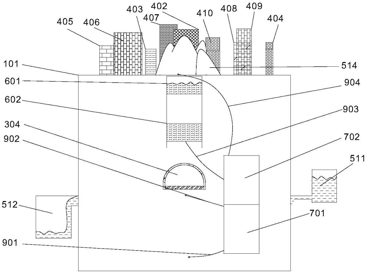 Model experiment apparatus for simulating ground long-term settlement of dense building group districts