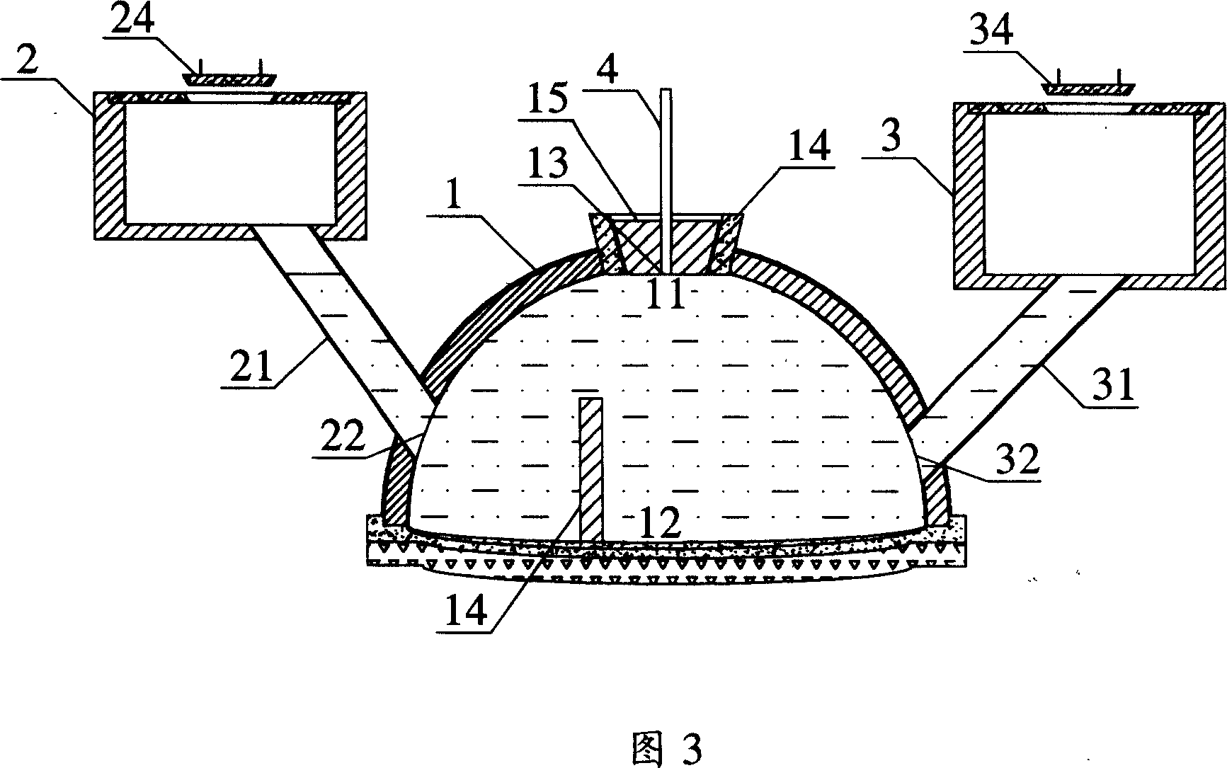 Biomass pool and automatic slagoff method for the same