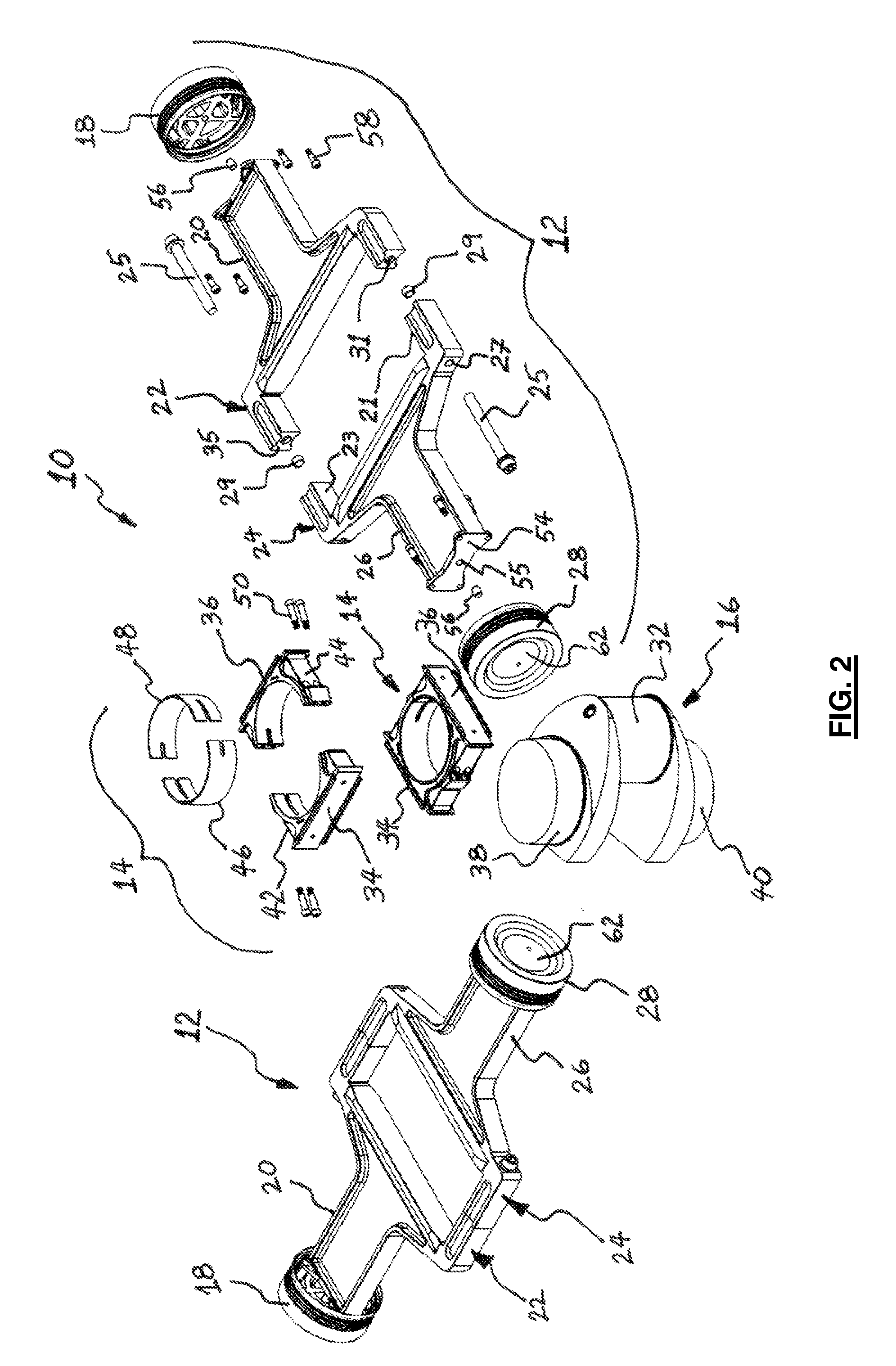 X-engine assembly with perfect balance