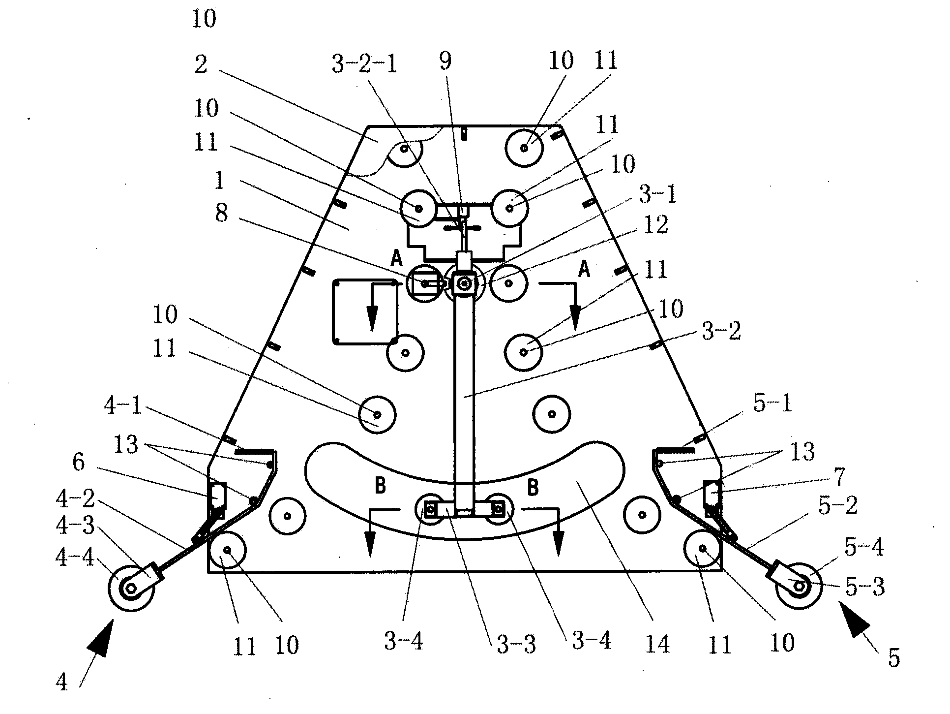 Swing cable guide