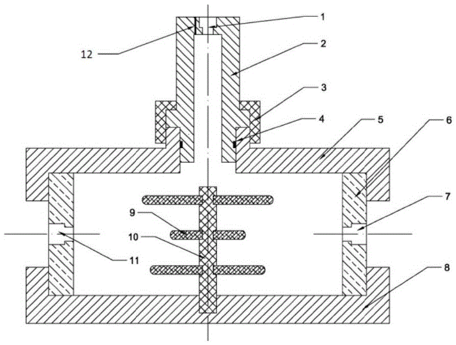 Device used for X-ray CT equipment to observe natural gas hydrate growth characteristics in blind pipe