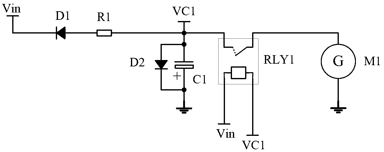 Charged gun electronic lock power-failure automatic unlocking circuit