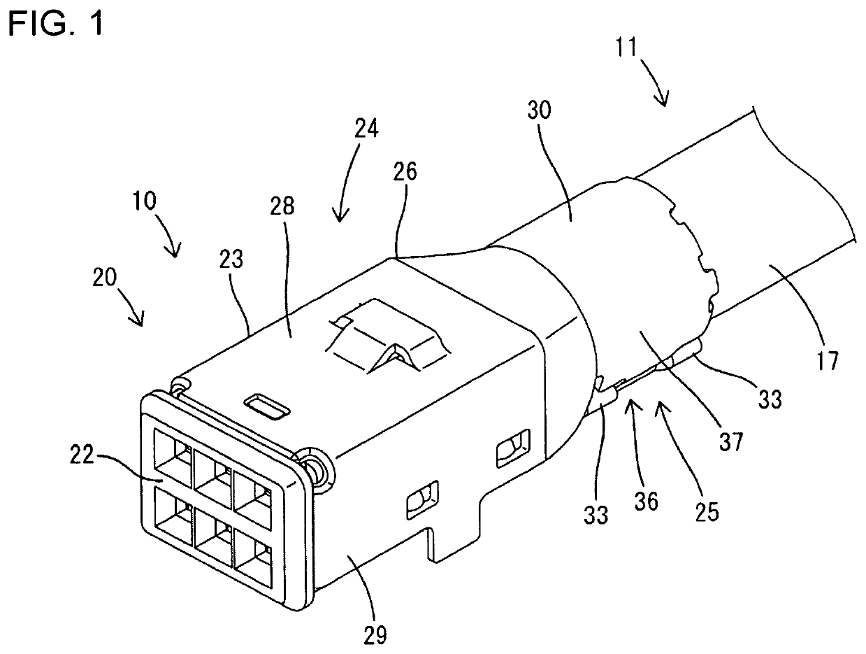 Wire crimping structure and shielded conductive path