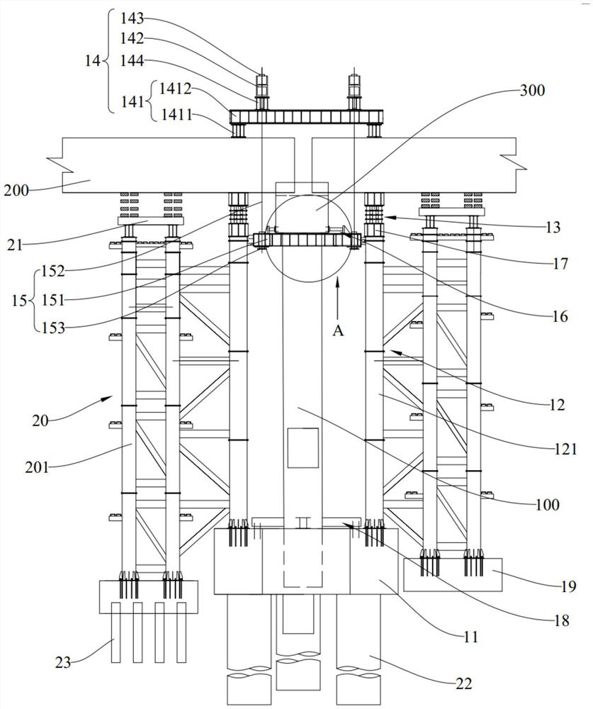 Bridge resetting bracket and bridge resetting method