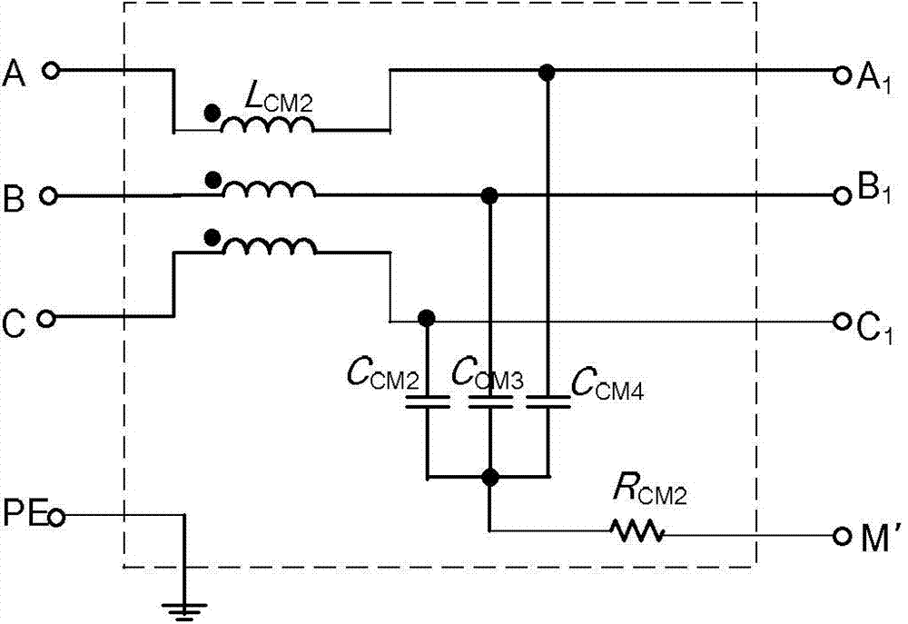 Passive suppression method for conducted electromagnetic interface of PWM (power width modulation) power converter