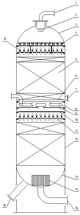 A hydrogenation reactor with shock absorbing elements