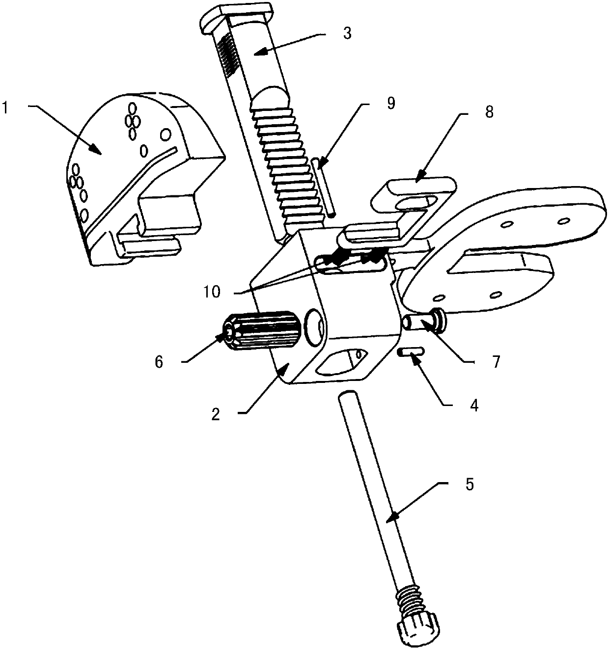 Bone-cutting device used for knee joint replacement surgery