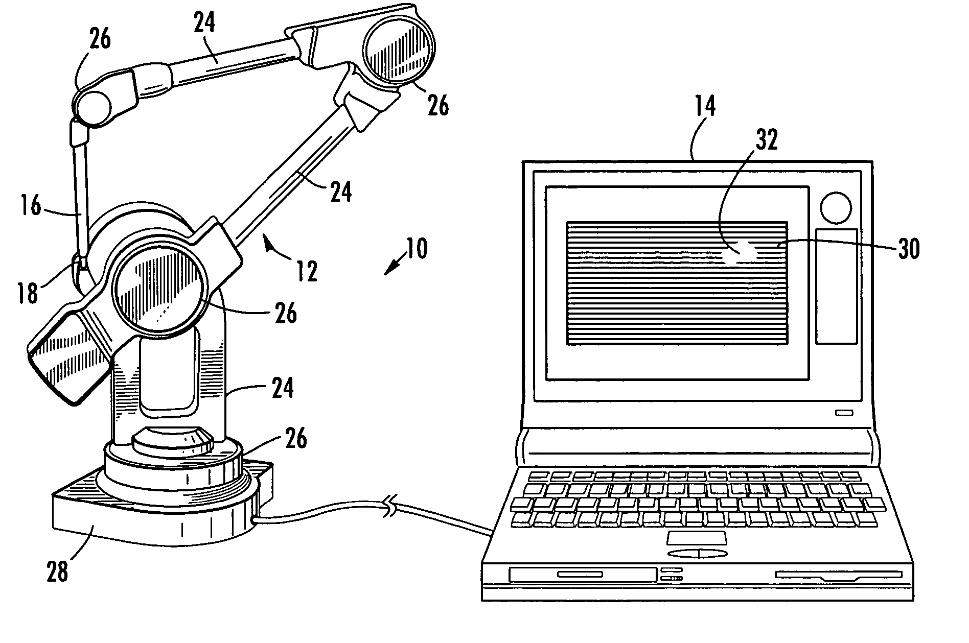 Inspection system using coordinate measurement machine and associated method