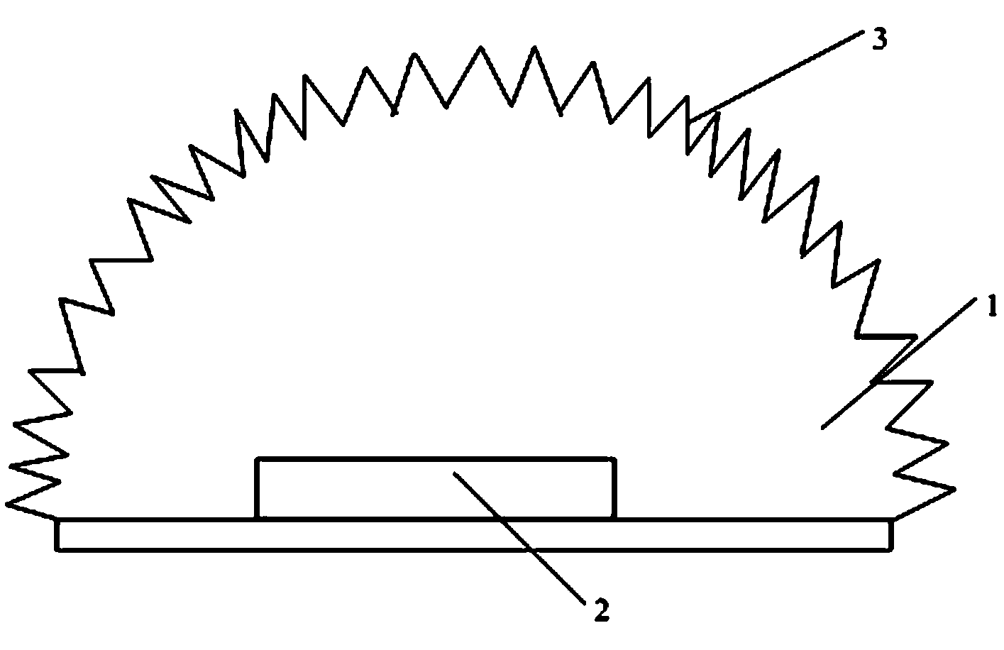 LED packaged structure and surface roughening method for same