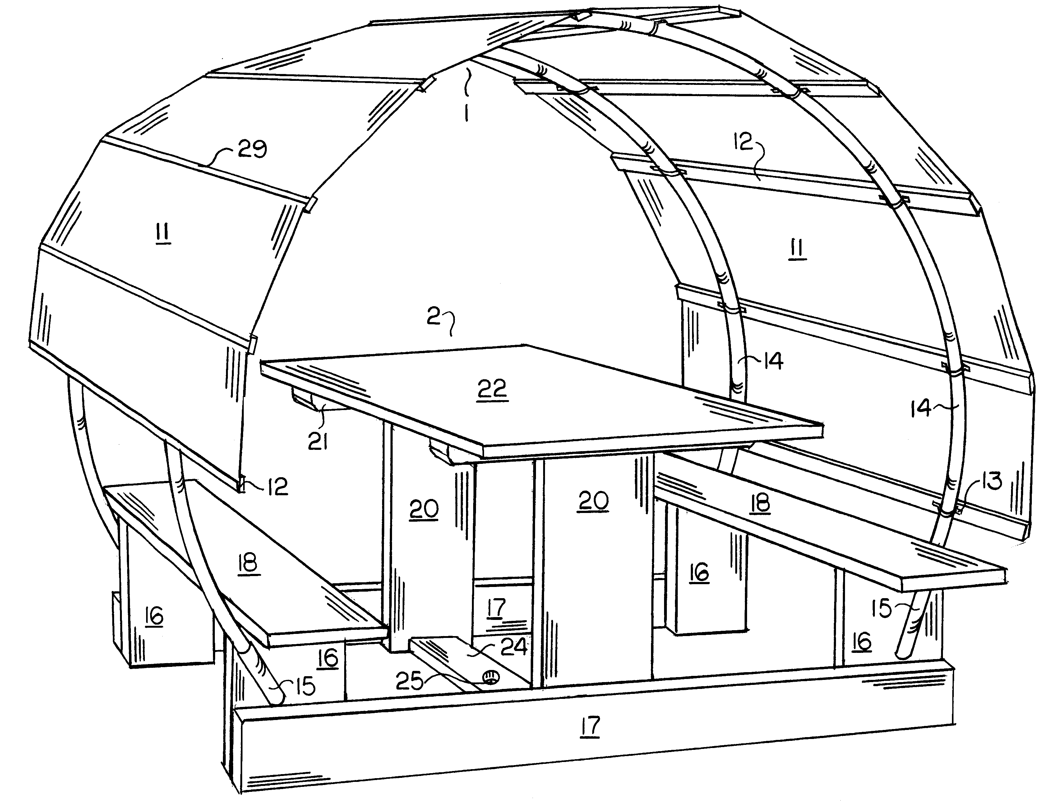 Adjustable canopy and pivotable picnic table