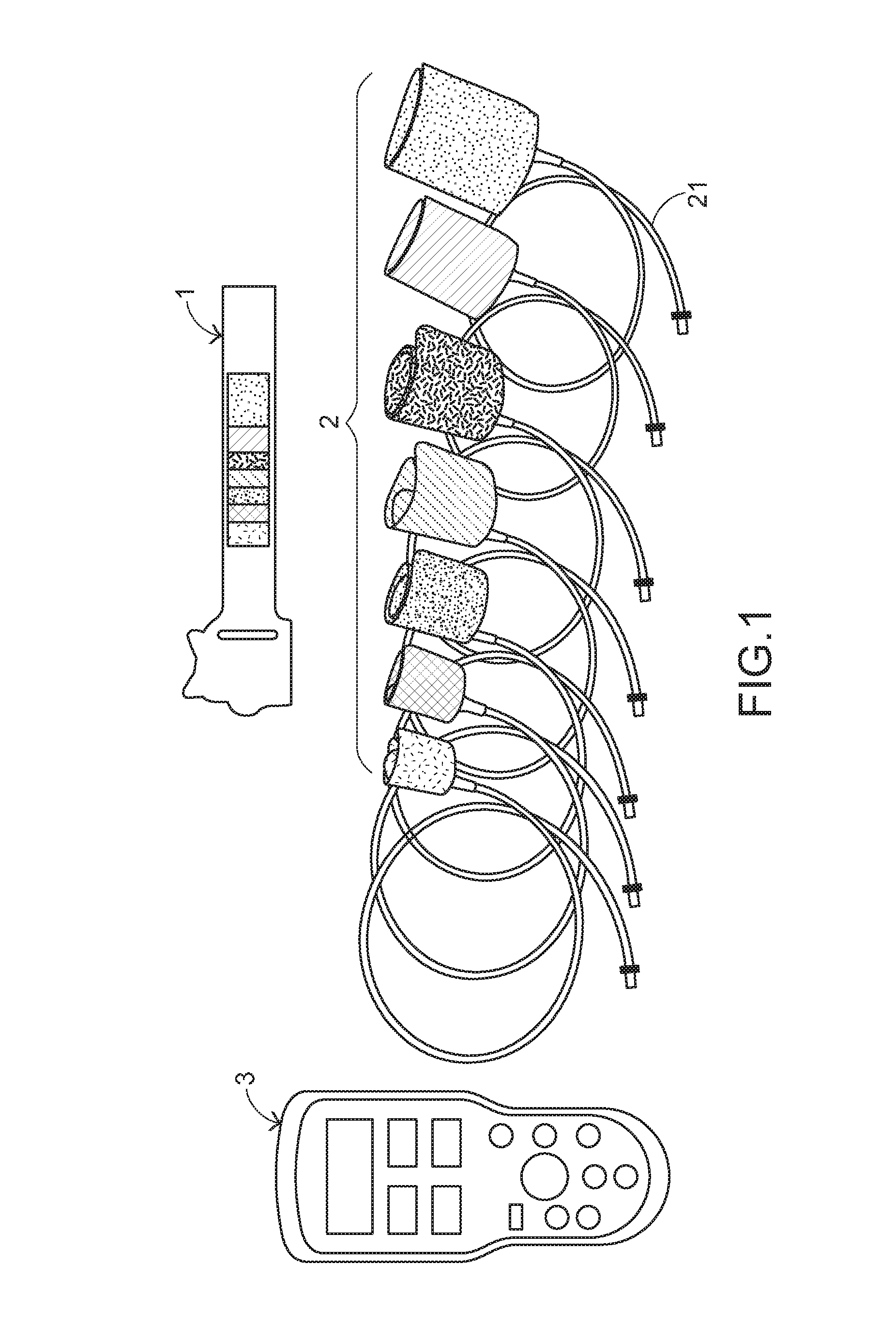 Blood pressure measuring method, blood pressure measurement set and flexible measuring element thereof