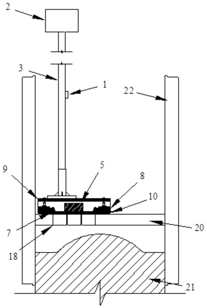 A leveling device for wind measuring instruments on large cables of long-span suspension bridges