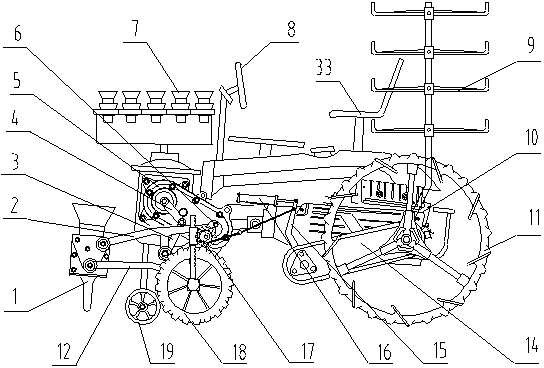 Front-installed vegetable and oilseed rape transplanter