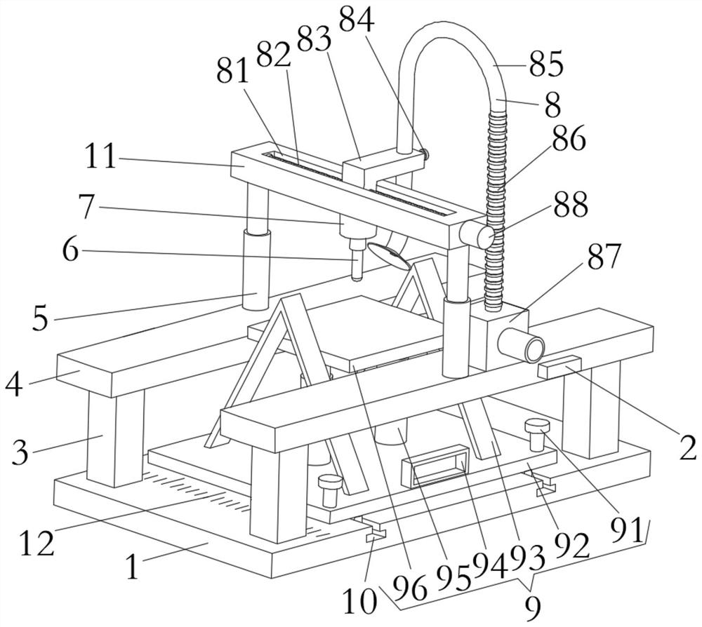 Drilling device with dust removal function for stainless steel pipe production