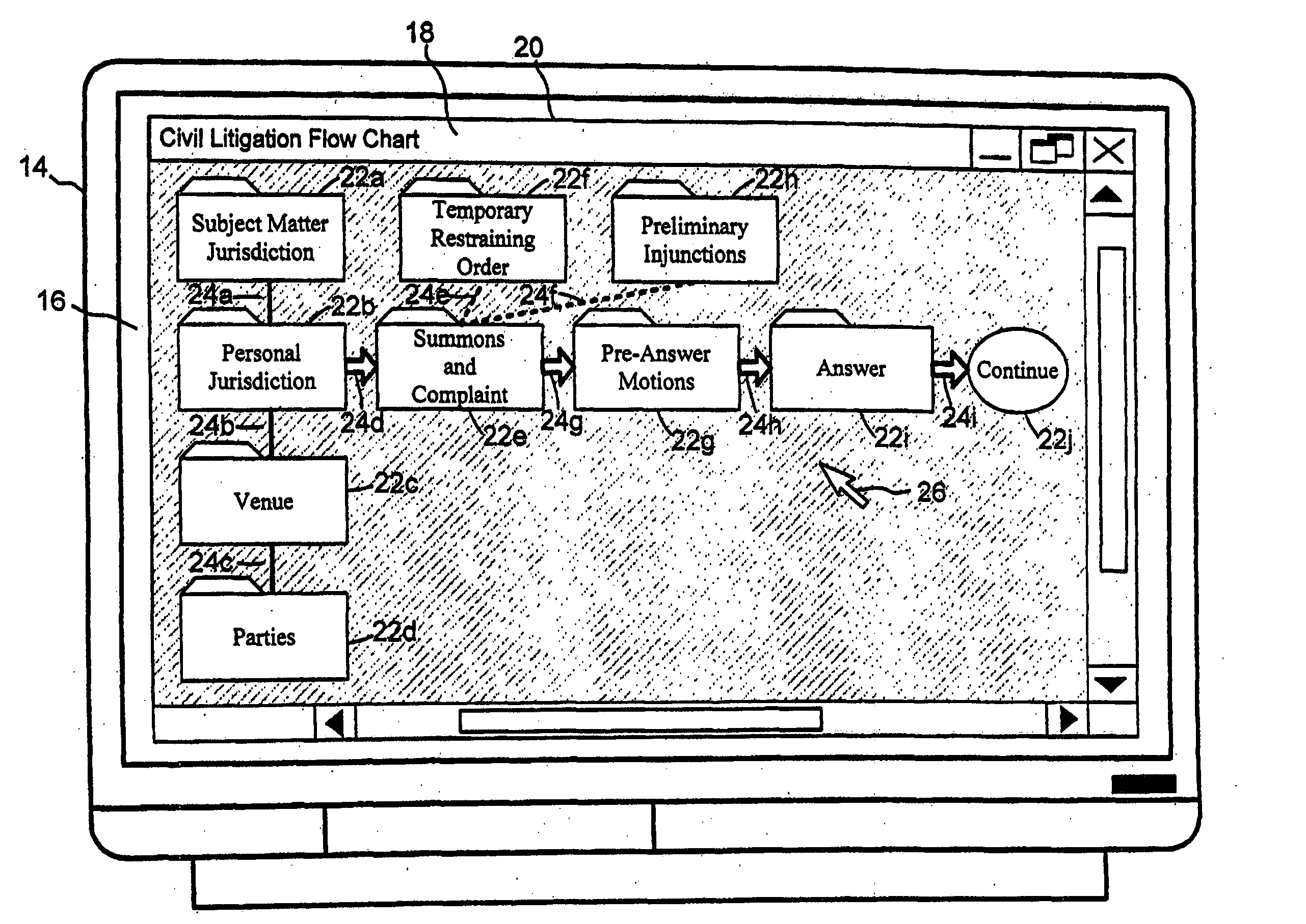 Electronic file system graphical user interface