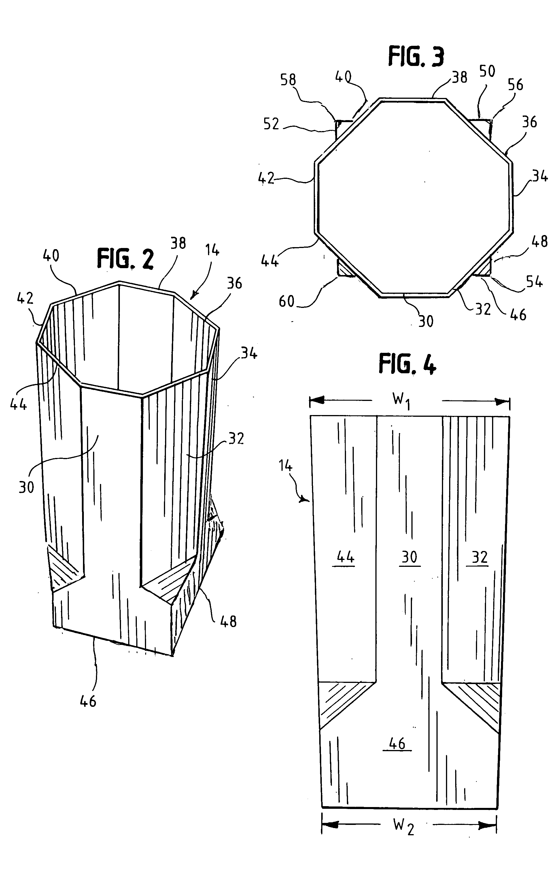 Multi-sided package with easily openable lid