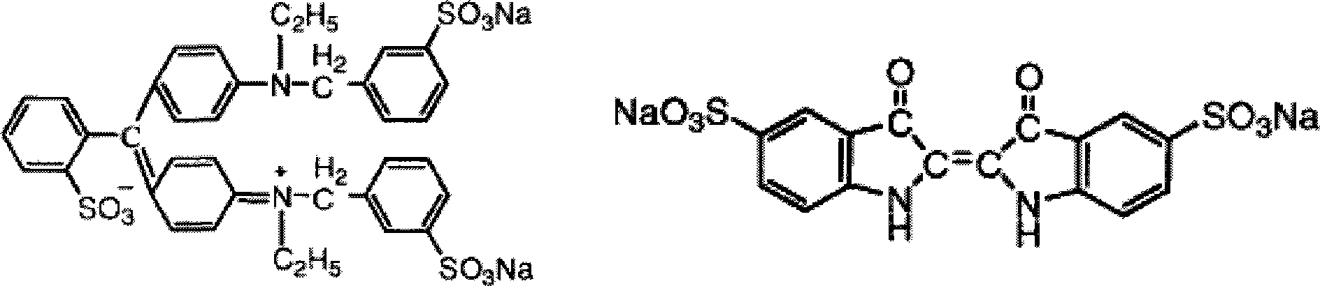 Aqueous antiseptic solution and compatible cationic dye for staining skin