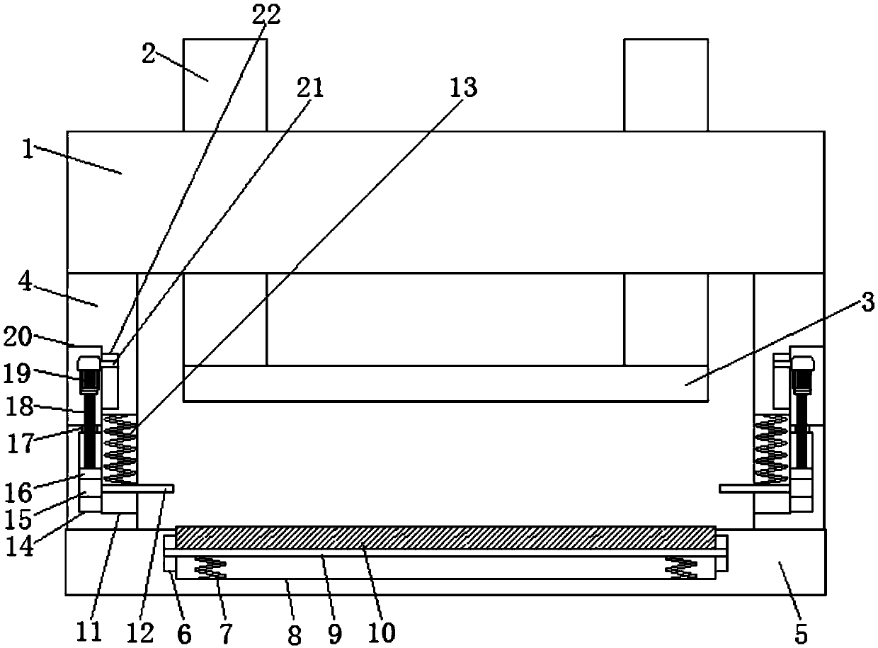 Deflection-preventing cold press used for decoration plate machining