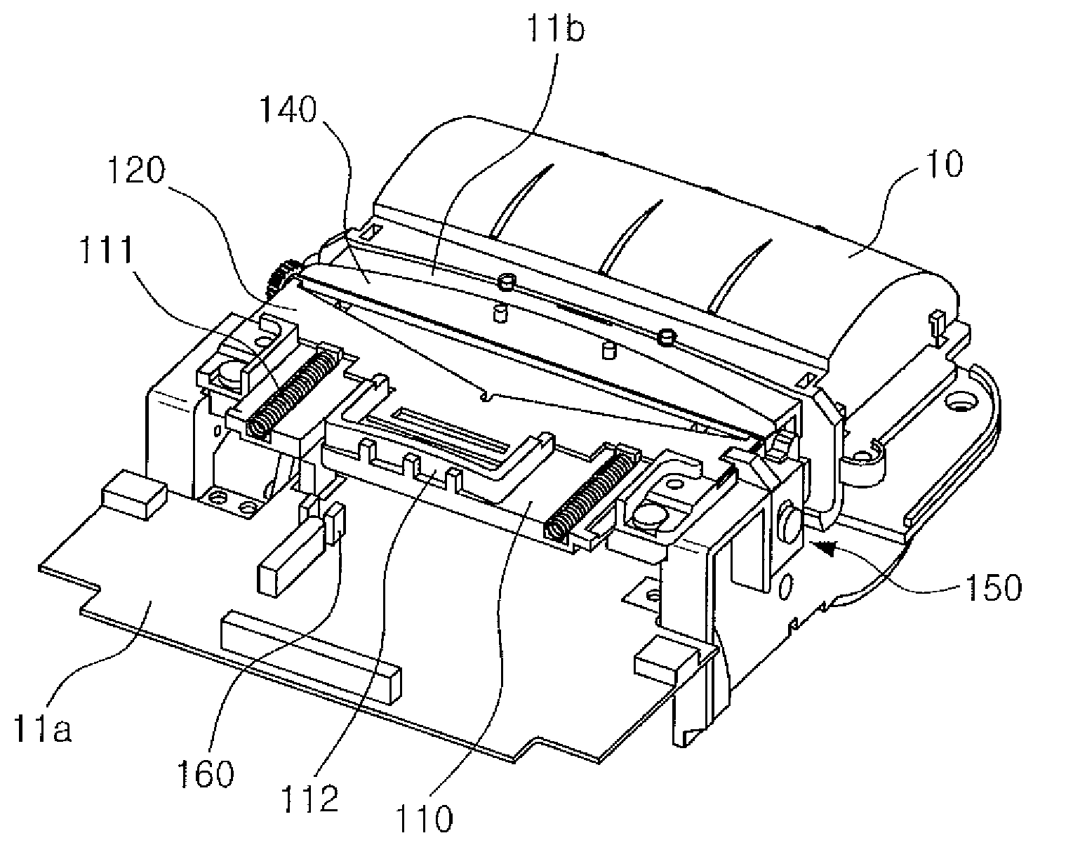 Portable printer equipped with manual cutter