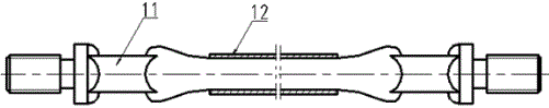 Production equipment of sucker rod continuously coated with ultrahigh molecular weight polyethylene