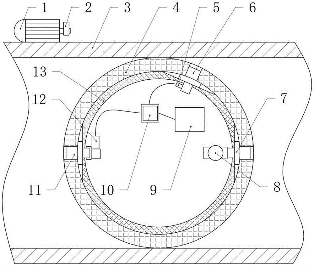 Variable-diameter spherical pipe cleaner