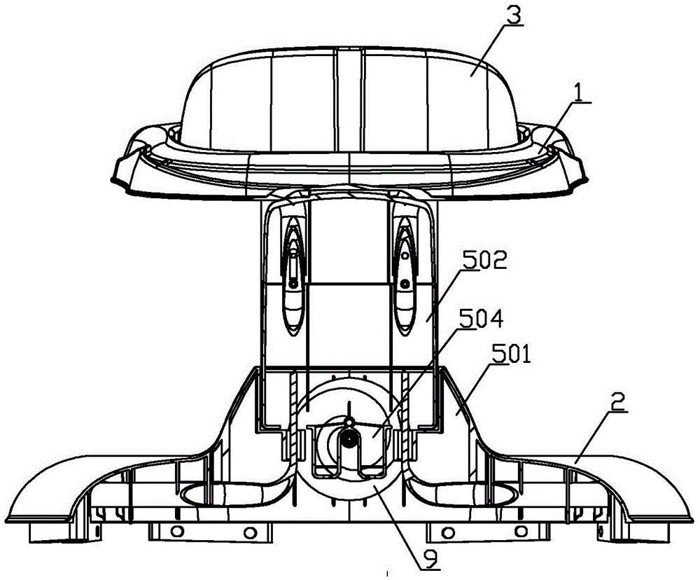 Baby walker with stepless adjustment