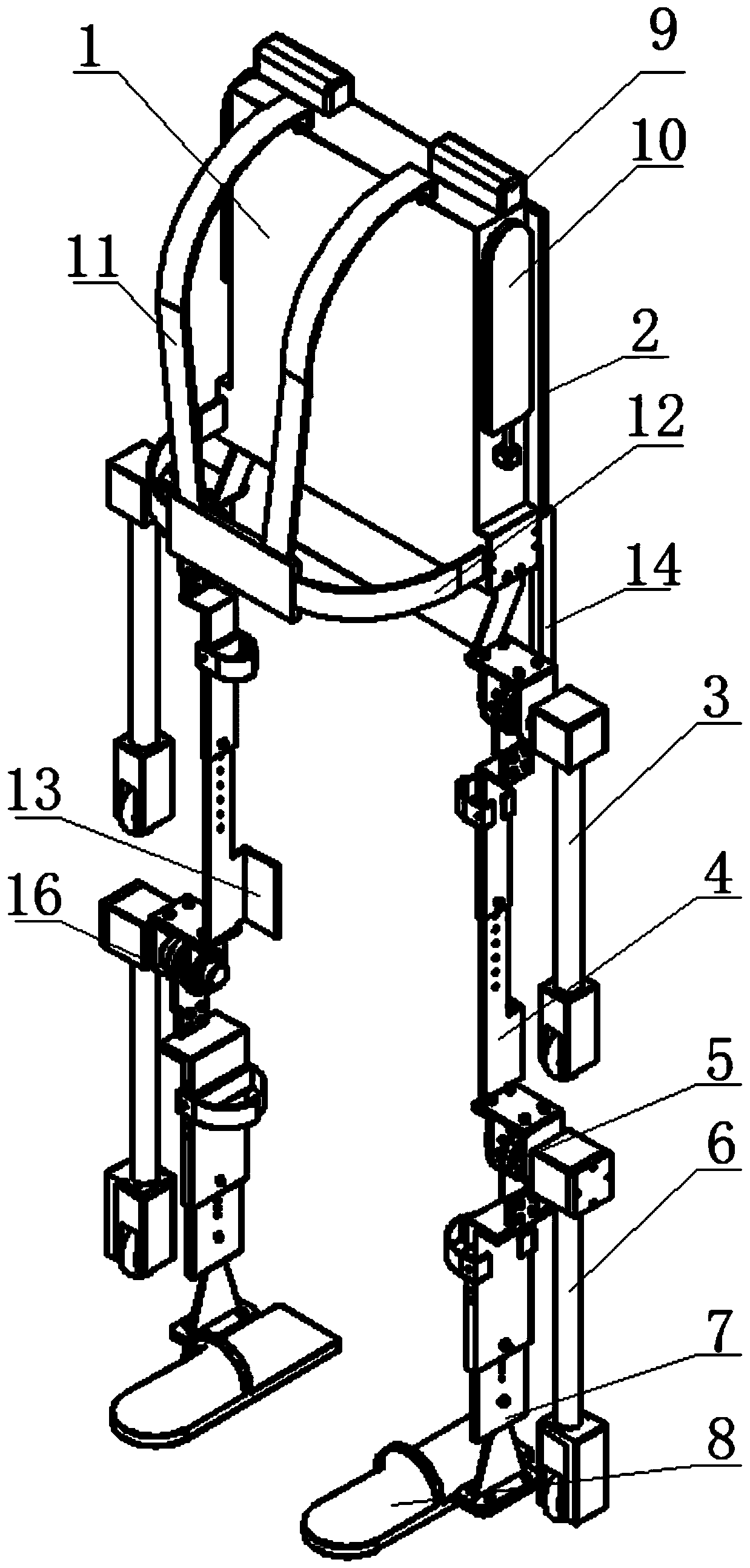 Composite exoskeleton walking assisting equipment